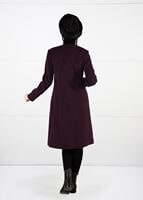 Tesettür giyim MÜRDÜM FERMUARLI KAŞE KABAN 9548 