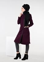 Tesettür giyim MÜRDÜM BİSİKLET YAKA KAŞE KABAN 9555 