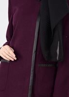 Tesettür giyim MÜRDÜM BİSİKLET YAKA KAŞE KABAN 9555 