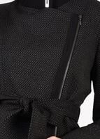 Tesettür giyim SİYAH KRUVAZE FERMUARLI KABAN 9560 