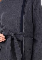 Tesettür giyim LACİVERT KRUVAZE FERMUARLI KABAN 9560 