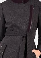 Tesettür giyim MÜRDÜM KRUVAZE FERMUARLI KABAN 9560 