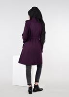 Tesettür giyim MÜRDÜM KEMERLİ APOLET DETAYLI KABAN  9584