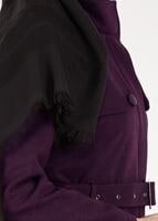 Tesettür giyim MÜRDÜM KEMERLİ APOLET DETAYLI KABAN  9584