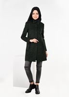 Tesettür giyim HAKİ BALIKÇI YAKA KEÇE KABAN 9595 