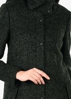 Tesettür giyim HAKİ BALIKÇI YAKA KEÇE KABAN 9595 