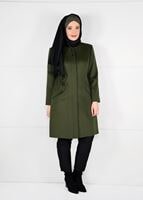 Vêtements hijab KAKI CABAN À COL ROND AVEC POCHES 9596 