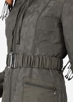 Tesettür giyim HAKİ KEMERLİ KAPÜŞONLU KABAN 9600 