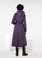 Tesettür giyim MÜRDÜM KEMERLİ KAPÜŞONLU KABAN 9600 