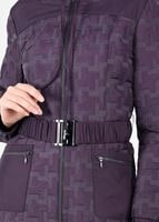 Tesettür giyim MÜRDÜM KEMERLİ KAPÜŞONLU KABAN 9600 