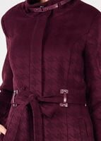 Tesettür giyim MÜRDÜM BELİ KUŞAKLI KAZAYAĞI DESENLİ KABAN 9605 