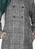 Tesettür giyim SİYAH KRUVAZE CEPLİ KABAN 9609 