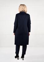 Vêtements hijab BLEU MARINE MANTEAU EN LAINE À BOUTONÉ 9611