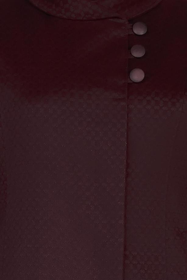 Vêtements hijab ROUGE BORDEAUX MANTEAU CACHE BOUTONNÉ 9611 - TRENDTESETTÜR