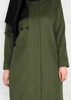 Hijab clothing GREEN WALKER COAT WITH POCKETS 9617 