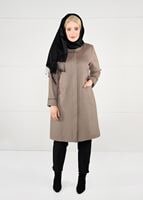 Hijab clothing BROWN WALKER COAT WITH POCKETS 9617 