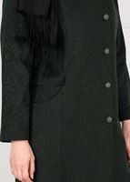 Hijab clothing KHAKI BUTTONED JACQUARD COAT 9619 