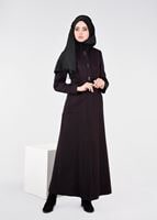 Tesettür giyim MÜRDÜM HAKİM YAKA MANTO 9570