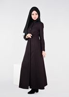 Tesettür giyim MÜRDÜM HAKİM YAKA MANTO 9570