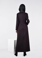 Tesettür giyim MÜRDÜM HAKİM YAKA MANTO 9570