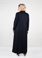 Vêtements hijab BLEU MARINE MANTEAU EN LAINE À BOUTONNÉ 9574