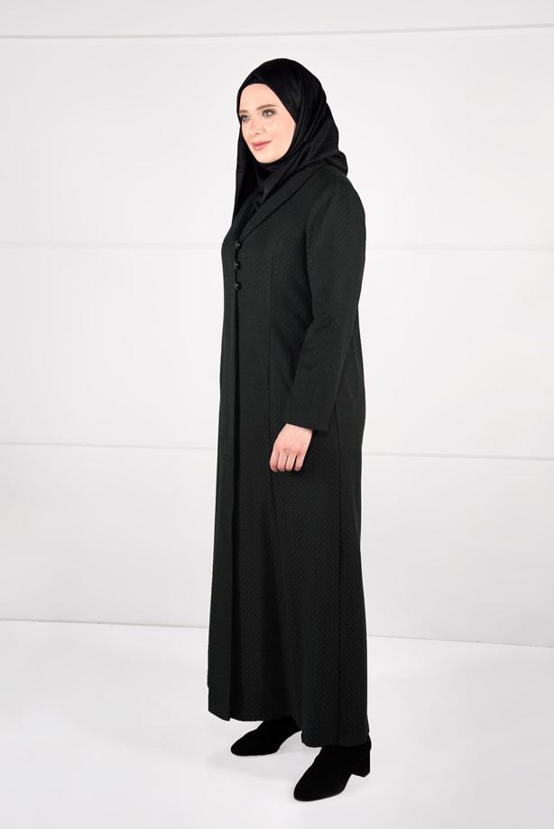 Vêtements hijab KAKI MANTEAU EN LAINE À BOUTONNÉ 9574 - TRENDTESETTÜR