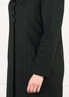 Hijab clothing KHAKI BUTTONED WOOL BLEND COAT 9574 