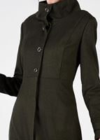 Tesettür giyim HAKİ DÜĞMELİ MANTO 9591