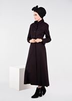 Tesettür giyim MÜRDÜM DÜĞMELİ MANTO 9591