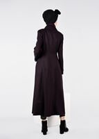 Tesettür giyim MÜRDÜM DÜĞMELİ MANTO 9591