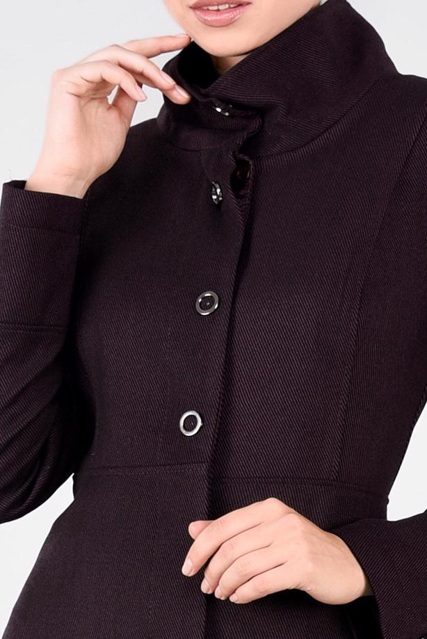 Tesettür giyim MÜRDÜM DÜĞMELİ MANTO 9591 - TRENDTESETTÜR