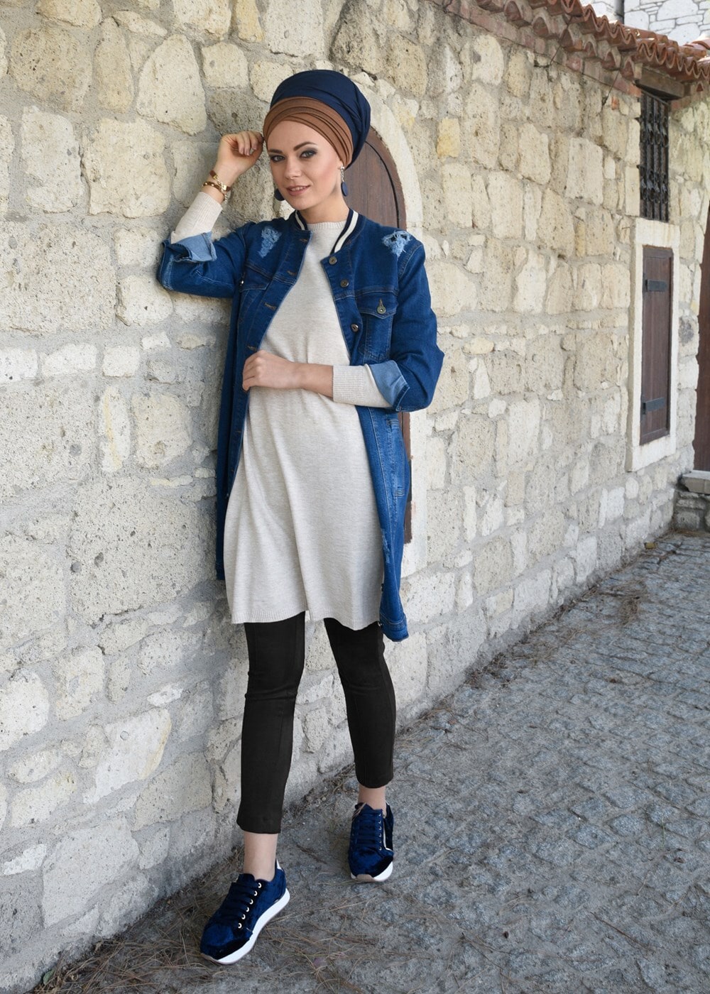 Tesettür giyim SİYAH LİKRALI SÜET PANTOLON 1664