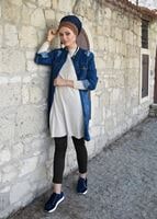 Tesettür giyim SİYAH LİKRALI SÜET PANTOLON 1664