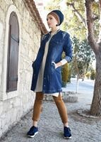 Tesettür giyim TABA LİKRALI SÜET PANTOLON 1664