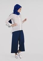 Tesettür giyim LACİVERT BOL KESİM PANTOLON 4225