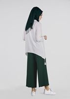 Tesettür giyim YEŞİL BOL KESİM PANTOLON 4225