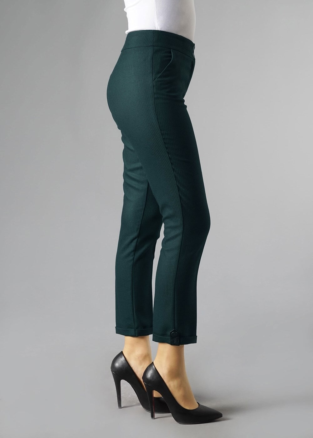 Tesettür giyim YEŞİL CEPLİ ARA BEL PANTOLON 7020