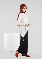 Tesettür giyim SİYAH BOL KESİM PANTOLON 7022 