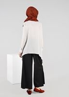 Tesettür giyim SİYAH BOL KESİM PANTOLON 7022 