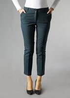 Tesettür giyim YEŞİL ARA BEL PANTOLON 7025