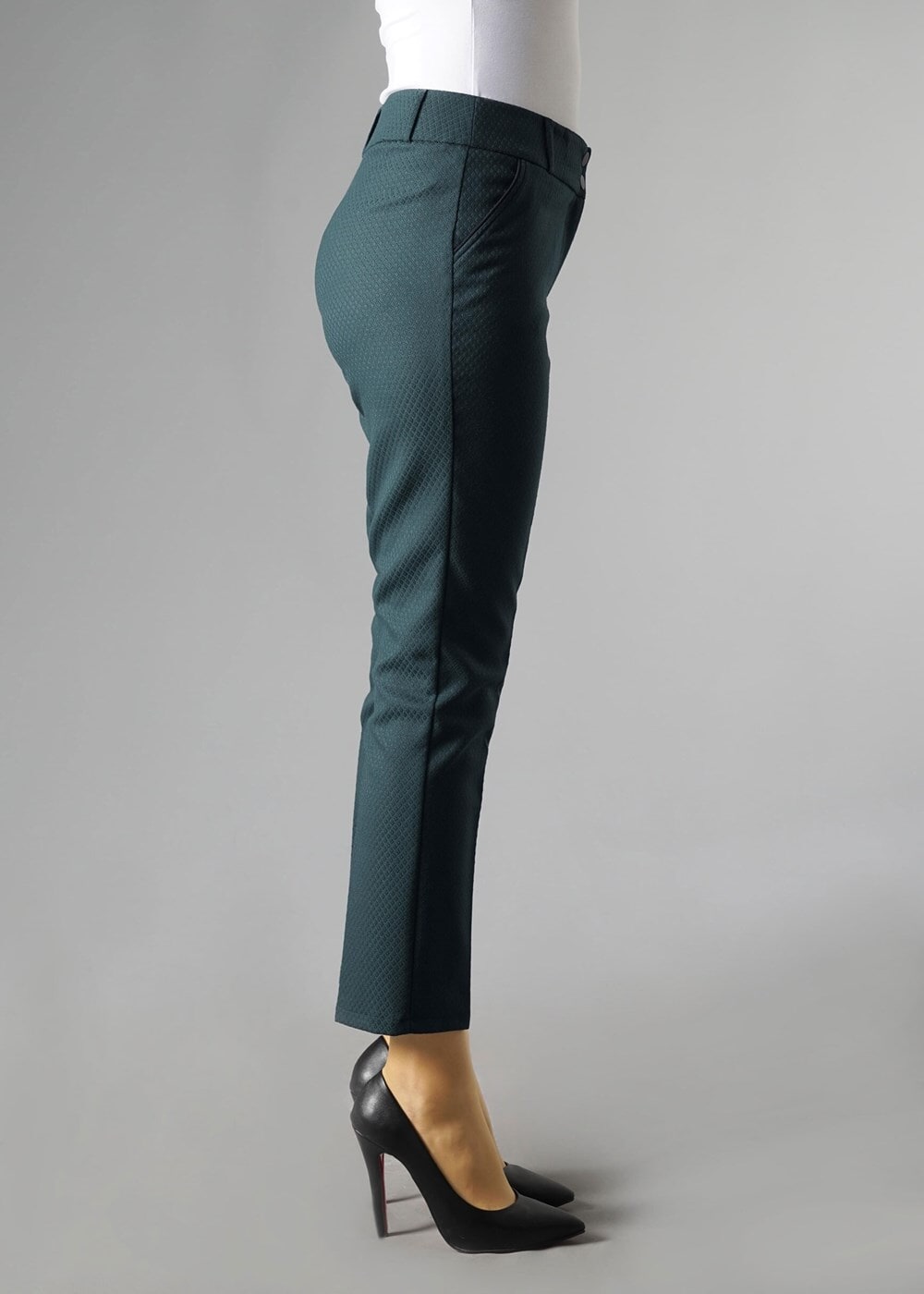 Tesettür giyim YEŞİL ARA BEL PANTOLON 7025