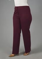 Vêtements hijab ROUGE BORDEAUX PANTALON À BOOT-CUT À TAILLE MI-HAUTE 7026 