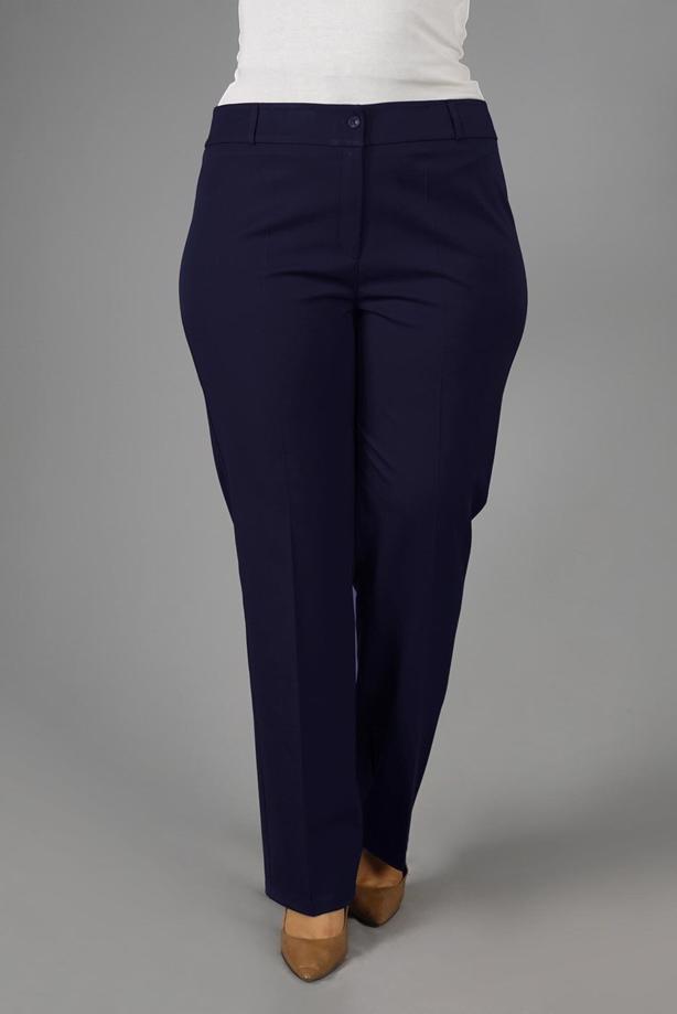 Vêtements hijab BLEU MARINE PANTALON À BOOT-CUT À TAILLE MI-HAUTE 7026  - TRENDTESETTÜR