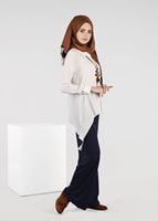 Tesettür giyim LACİVERT ÖRME BOL KESİM PANTOLON 7035 