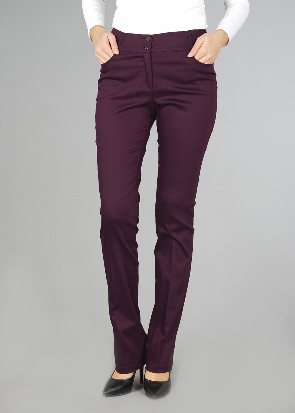 Tesettür giyim BORDO CEPLİ PANTOLON 7058