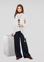 Tesettür giyim LACİVERT GENİŞ PAÇA PANTOLON 7061