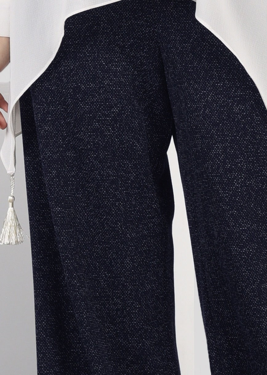 Tesettür giyim LACİVERT GENİŞ PAÇA PANTOLON 7061