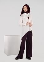 Tesettür giyim MÜRDÜM GENİŞ PAÇA PANTOLON 7061