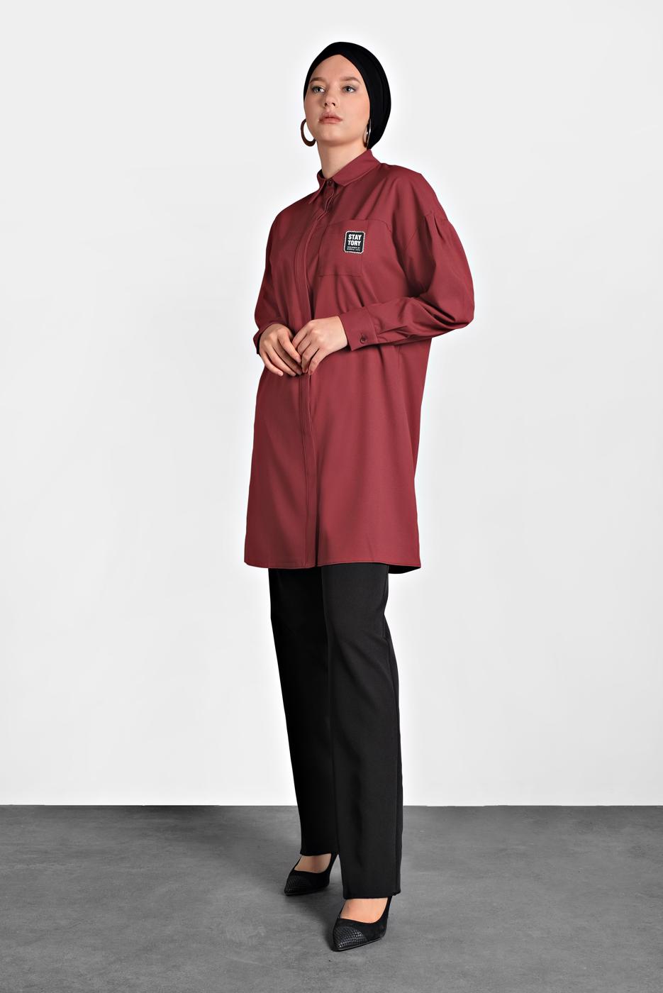 Tesettür giyim SİYAH ALVİNA BORU PAÇA KLASİK KESİM PANTOLON 7095 