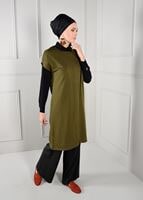 Tesettür giyim SİYAH GENİŞ KESİM TRİKO PANTOLON 7220